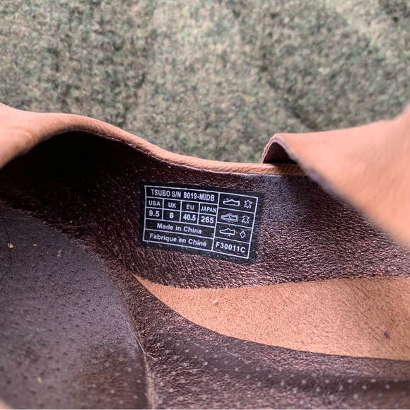 Tsubo Women's Mary Jane Pumps Size 9.5 Heels Tan Brown Leather Slingback Shoes - Picture 7 of 7